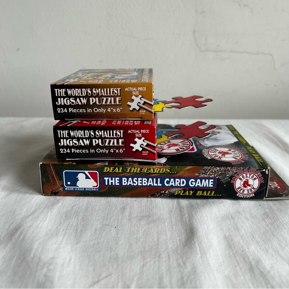 Lot of 3 New Card Game & Mini Puzzles Red Socks Baseball African Animals - Picture 4 of 6
